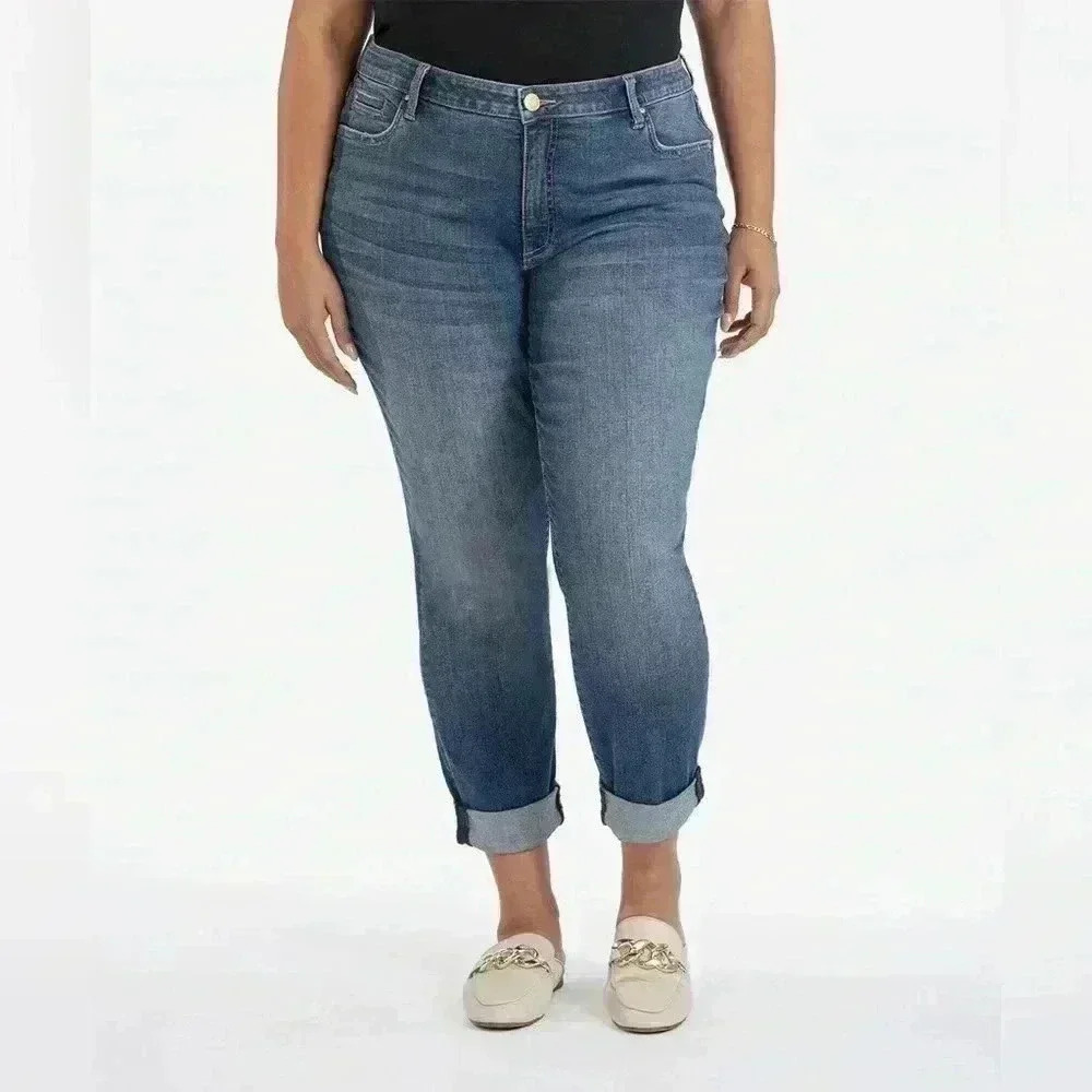 NEW KUT from the Kloth Plus Size Catherine Boyfriend Jeans Plus Size 22W